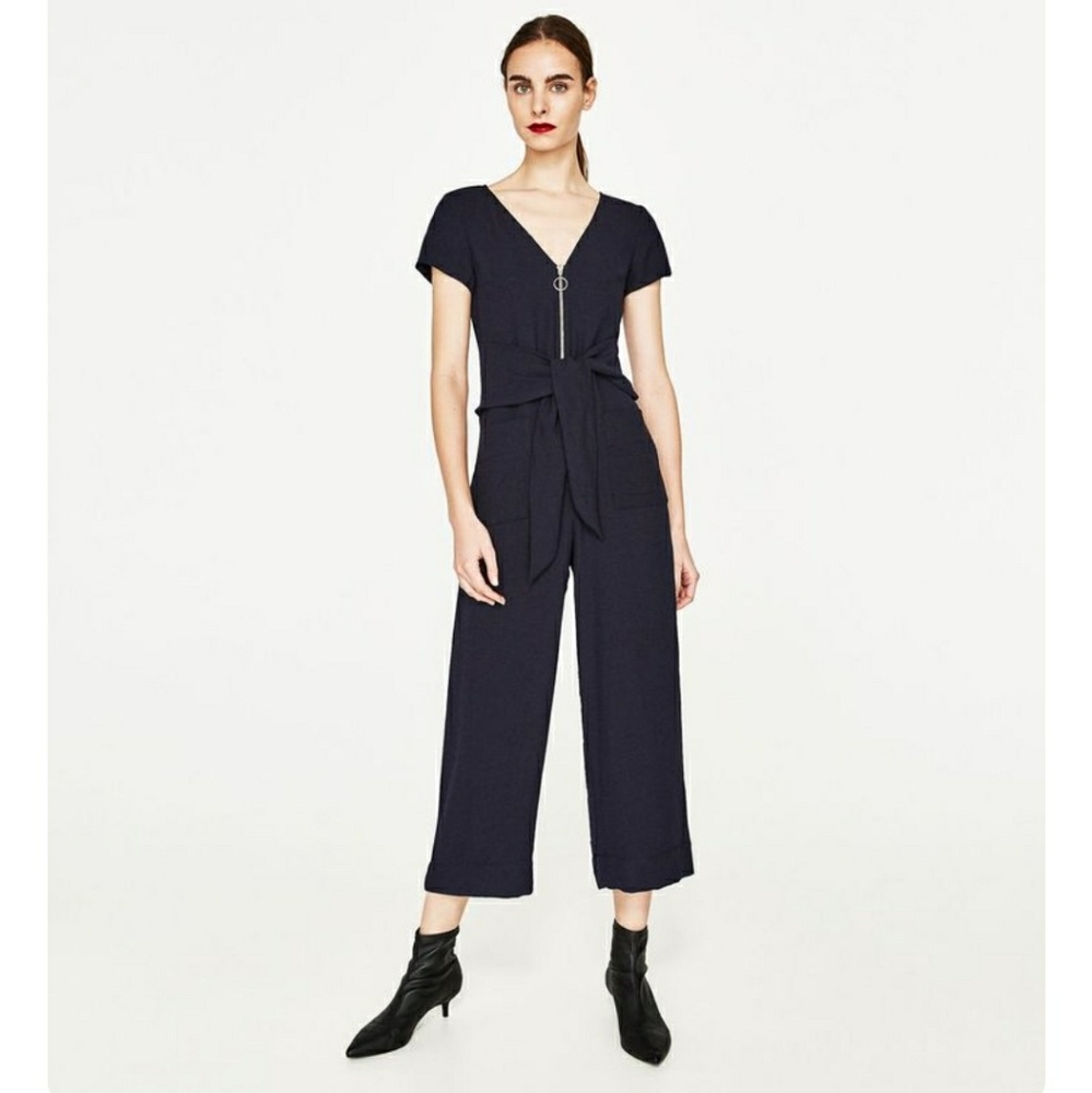 Zara navy jumpsuit
